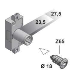 VCS 18.2 - The HUWIL interchangeable cylinder system with 18mm diameter.